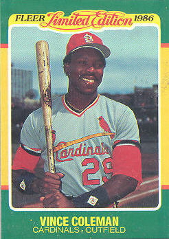 1986 Fleer Limited Edition Baseball Cards